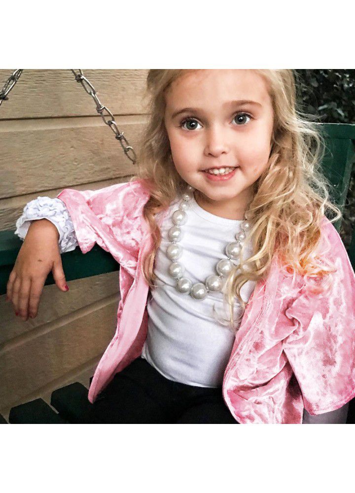 H753ᦇforeigntradespecialsupplyairconditionercardigansunscreenclothesspringandsummernewnubaochildren'sgoldenvelvetcoat 