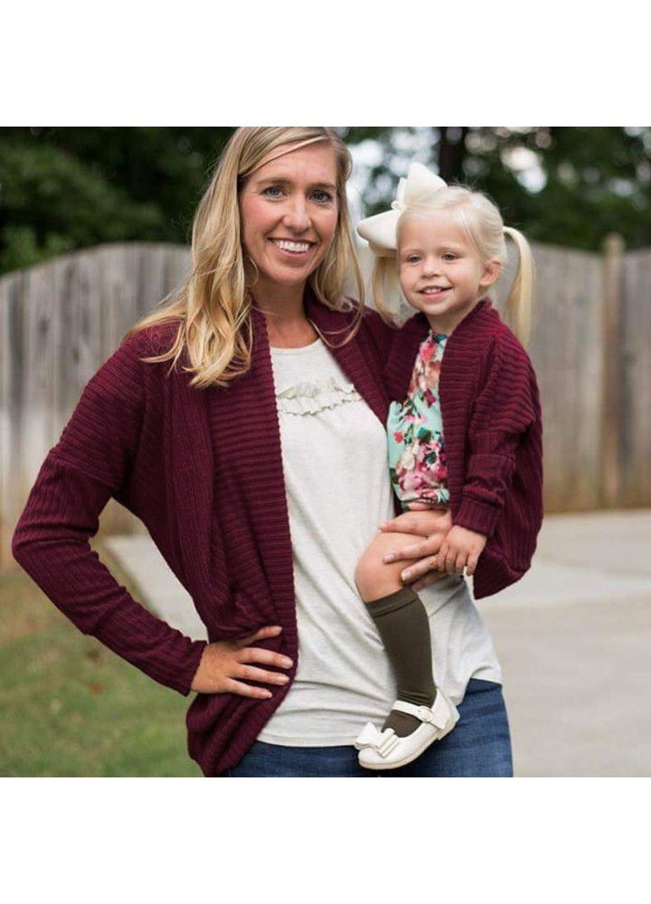 H1170 children's casual coat knitwear autumn winter foreign trade long sleeve cardigan sweater children's coat autumn