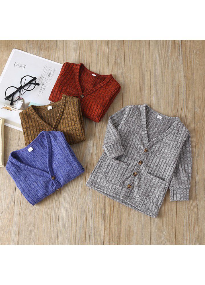 Spot men's and women's spring and autumn jacket solid color fashion children's jacket collar single breasted cross border wholesale hot sale