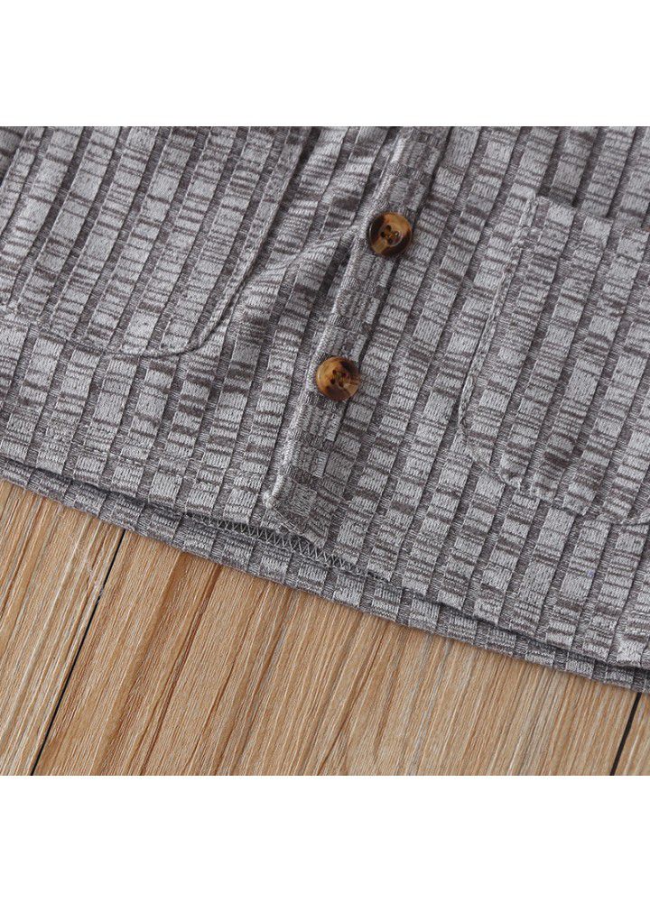 Spot men's and women's spring and autumn jacket solid color fashion children's jacket collar single breasted cross border wholesale hot sale