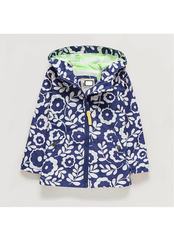 Girl's windbreaker coat spring and autumn new style spring suit European version cotton lining children's cardigan jacket