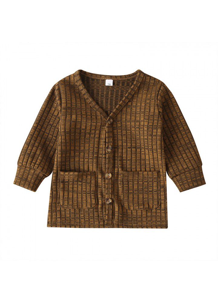 Spot men's and women's spring and autumn jacket solid color fashion children's jacket collar single breasted cross border wholesale hot sale