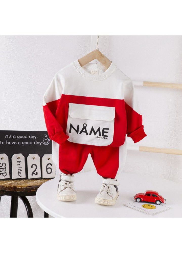 Postal children's clothing children's shirt set 20 new girls' Lapel casual pants boys' Jianlong top pants