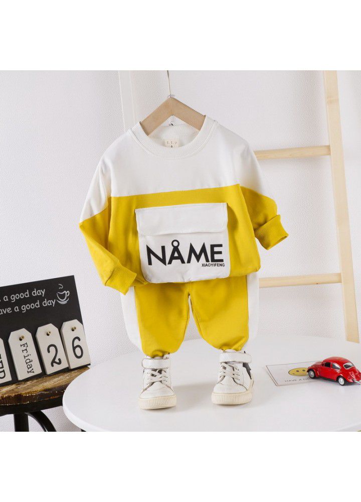 Postal children's clothing children's shirt set 20 new girls' Lapel casual pants boys' Jianlong top pants