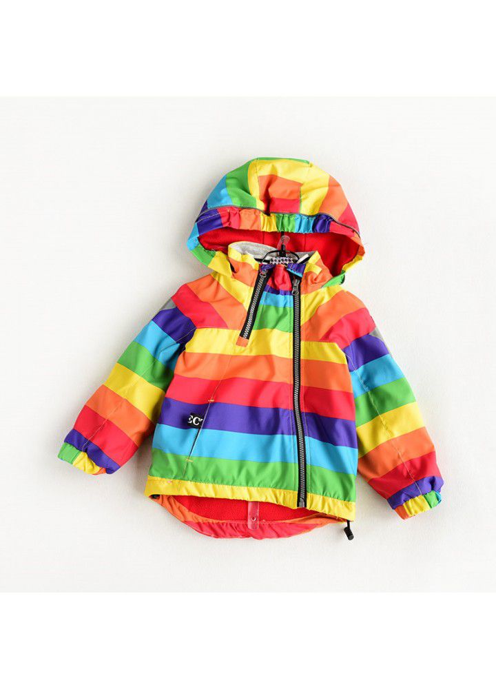 Autumn and winter 2020 fleece assault coat for boys and girls windbreaker for children waterproof coat for children
