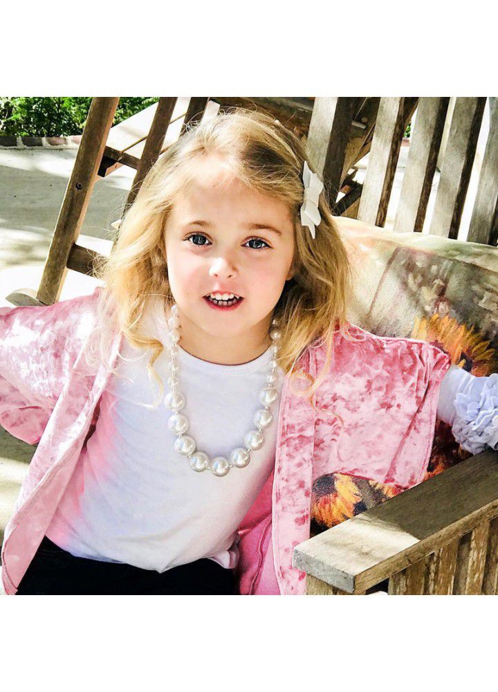 H753ᦇforeigntradespecialsupplyairconditionercardigansunscreenclothesspringandsummernewnubaochildren'sgoldenvelvetcoat 
