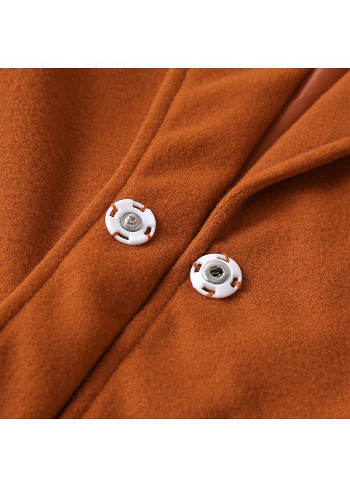 Spot European and American children's pure wool overcoat boys' long sleeve spring and autumn overcoat children's clothing fast selling wholesale