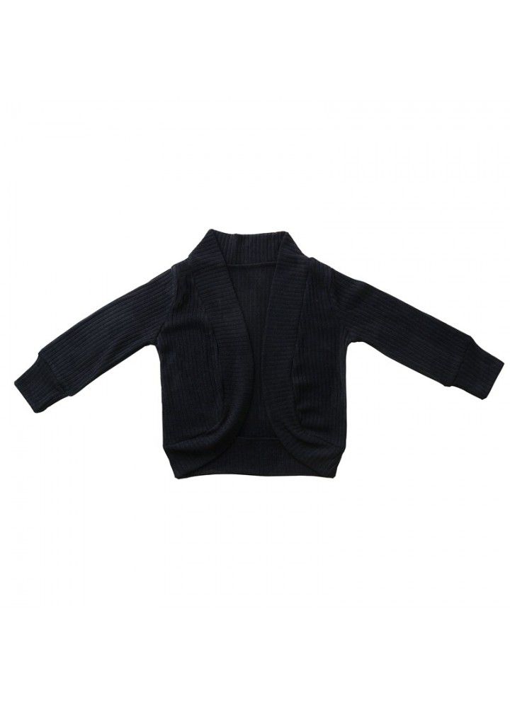 H1170 children's casual coat knitwear autumn winter foreign trade long sleeve cardigan sweater children's coat autumn