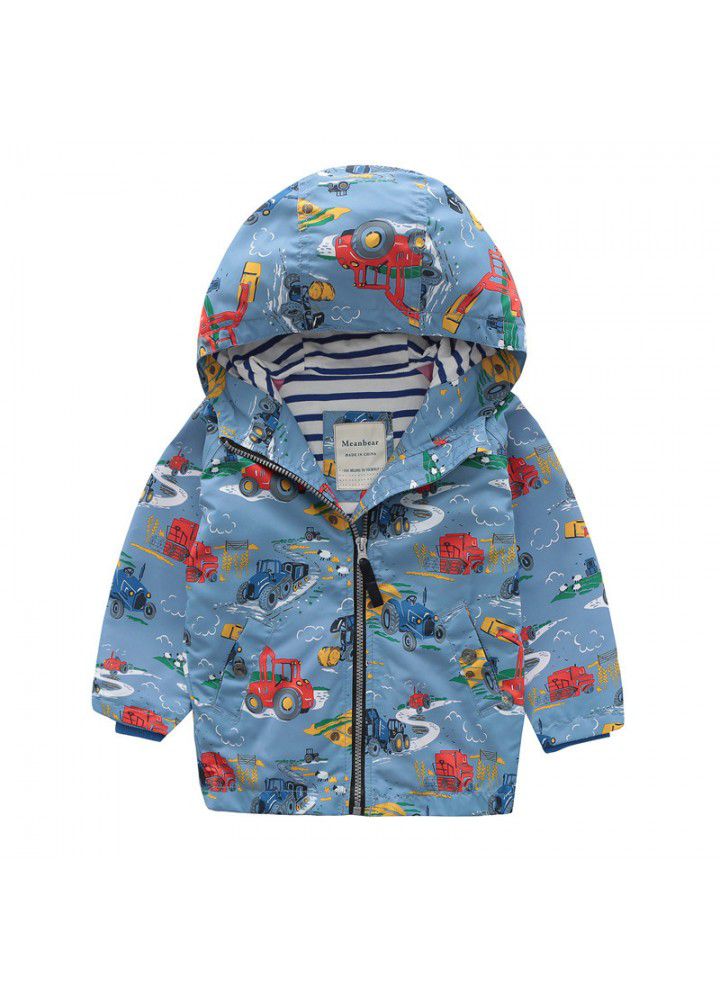 Children's Parka boys' jacket autumn 2020 new baby cartoon windbreaker