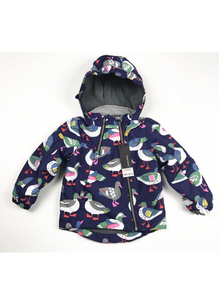Children's Parka men's and women's windbreaker coat 2020 new children's clothing girls' Plush zipper top autumn and winter