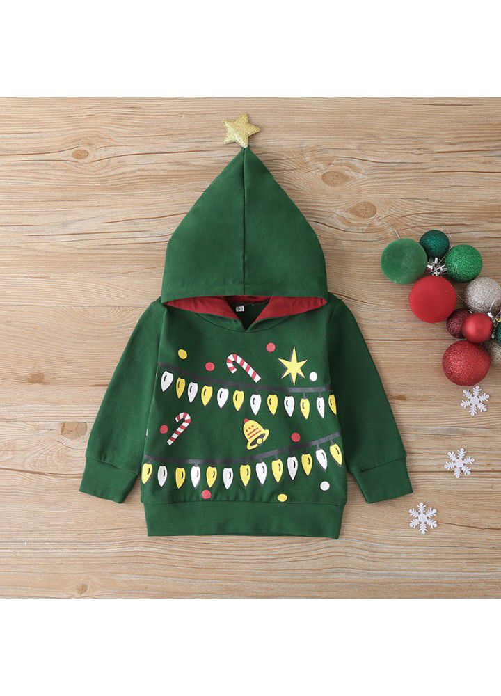 Cross border e-commerce of 2021 autumn Christmas dress new children's suit baby autumn fashion sweater top pants