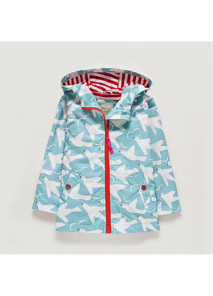 Boys and girls' windproof Plush Hooded Coat children's thickened windbreaker autumn and winter new children's wear