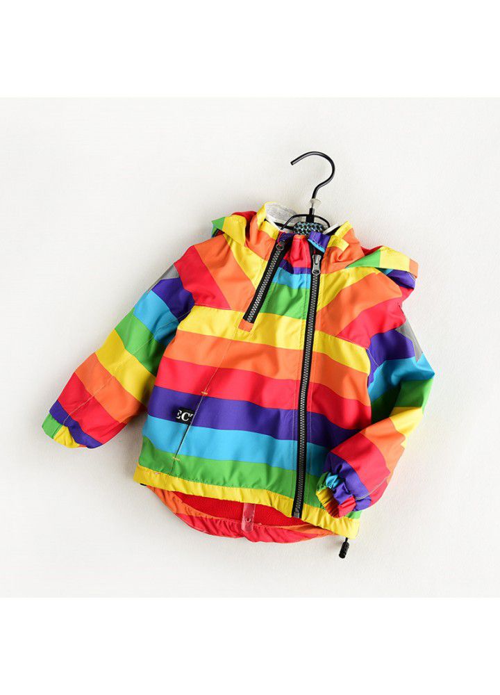 Children's Parka men's and women's windbreaker coat 2020 new children's clothing girls' Plush zipper top autumn and winter