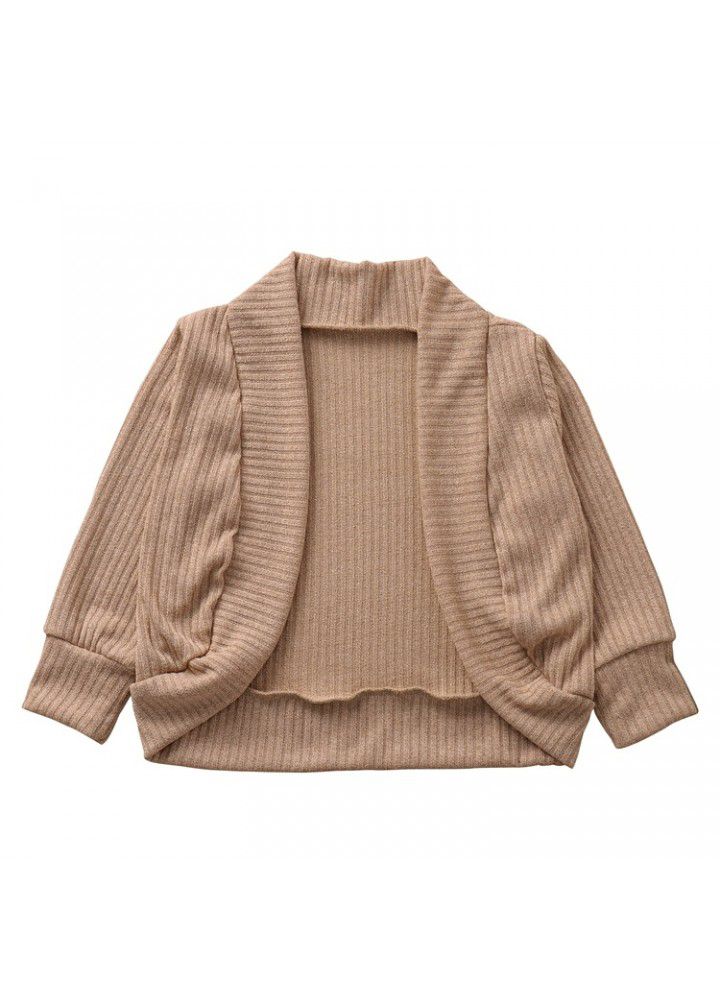 H1170 children's casual coat knitwear autumn winter foreign trade long sleeve cardigan sweater children's coat autumn