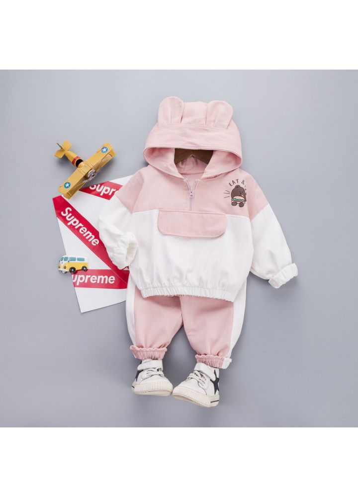 Postal children's clothing children's shirt set 20 new girls' Lapel casual pants boys' Jianlong top pants